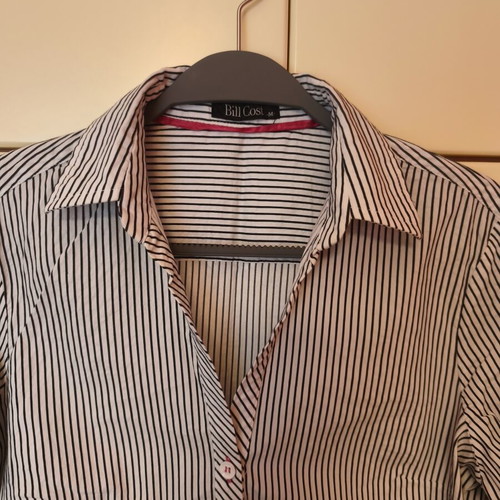 Bill Cost striped shirt like new, size M, white and blue