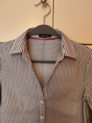 Bill Cost striped shirt like new, size M, white and blue