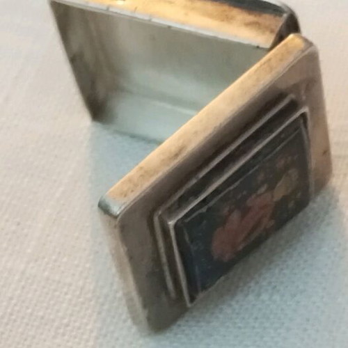 Persian 925 silver box like new with enamel