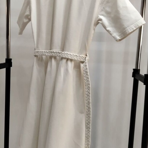 Denim Midi Dress Splash size L like new, ecru cream