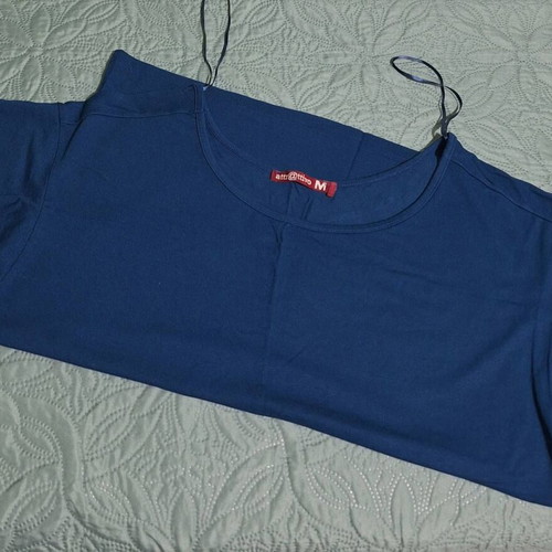 Attrattivo viscose blouse with short sleeves, petrol blue