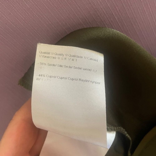 Escada silk pants dark green size 44 like new