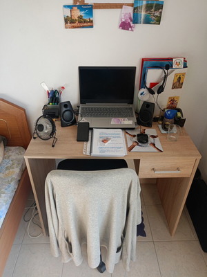 Office desk with chair set new, ergonomic with drawer