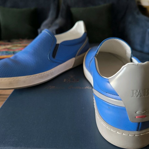 Fabi blue slip-on shoes like new, limited edition Italy, size 45