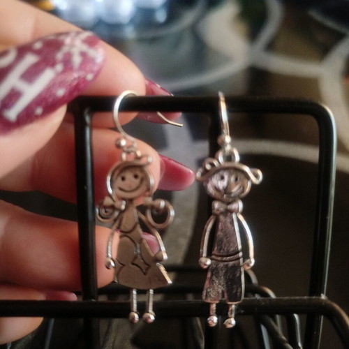 Retro hanging earrings silver new