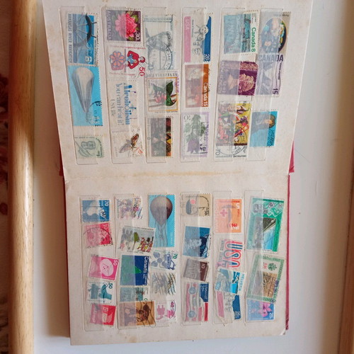 Stamp collection used with 16-page album