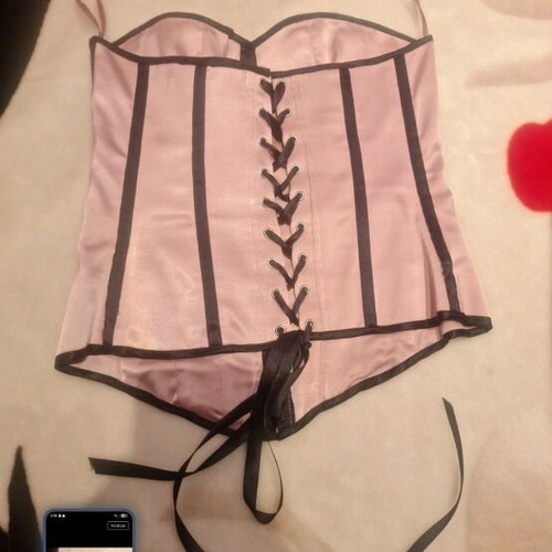 Desiree corset like new, satin, size M, black and pink