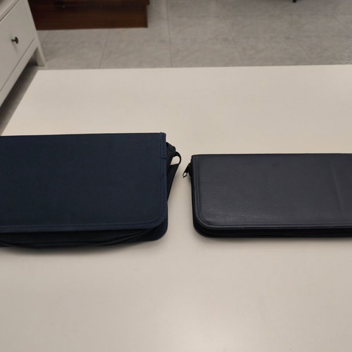 CD/DVD cases set of 2 used, blue, large and small