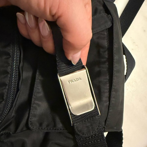 Prada Re-Nylon used black vintage backpack