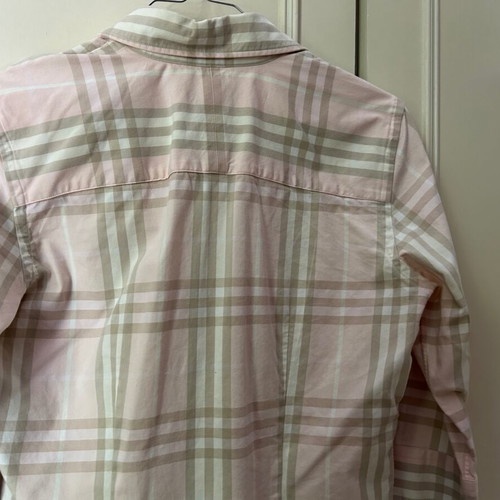 BURBERRY LONDON No S, women's shirt, three-quarter sleeve, elastic fabric. Authentic.