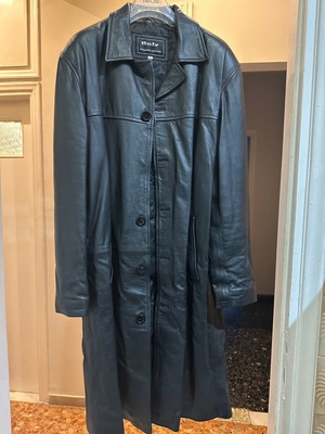 Men's leather coat Rely like new, black, size XL