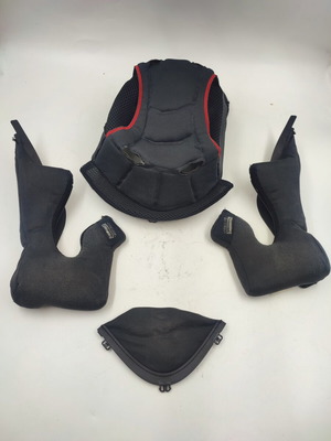 AGV K3 Helmet Liner Set used, top and cheek pads, medium size