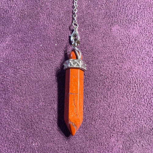 Red Jasper Authentic Stone Pendulum
