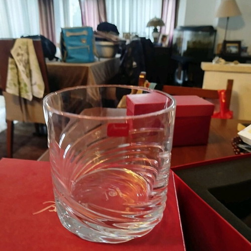 Baccarat Arik Levy Spin crystal ice bucket container new