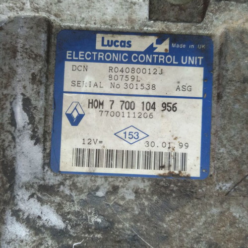 Computer ECU Renault Kangoo 1.9DTI used R04080012 7700104956