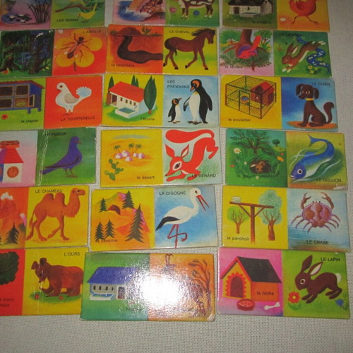 Vintage Logis des animaux domino game by Fernand Nathan used, 1970s