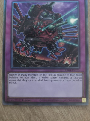 Destructive Daruma Karma Cannon 1st Edition Secret Rare Trap Card like new
