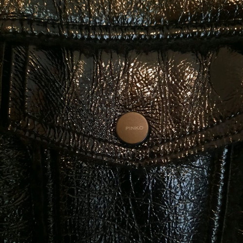 Pinko women's leather jacket black like new, Small/Medium