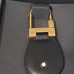 Montblanc Meisterstück δερμάτινο μπρελόκ κλειδιών μαύρο και χρυσό