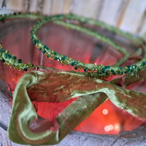 Wedding crowns green new, colorful, intricate and refined