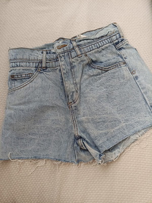 Pink Woman Jean Shorts size 38 like new, blue
