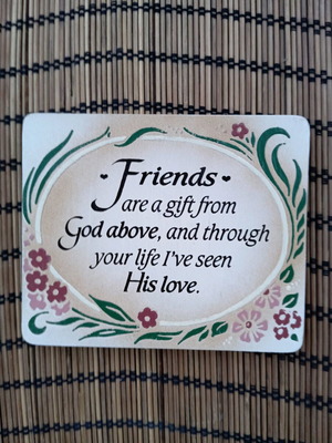 Wooden frame used with dedication for friends 14×12