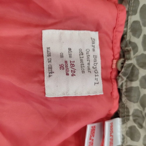 Zara Baby Girl Jacket 18-24 Months with Detachable Lining, Like New