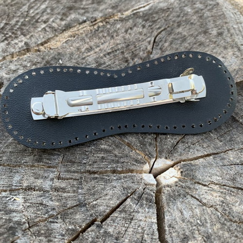 Hair Barrette hand-painted leather new with ethnic designs
