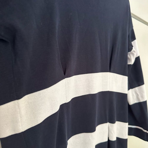 Navy dress like new with pleats, size M
