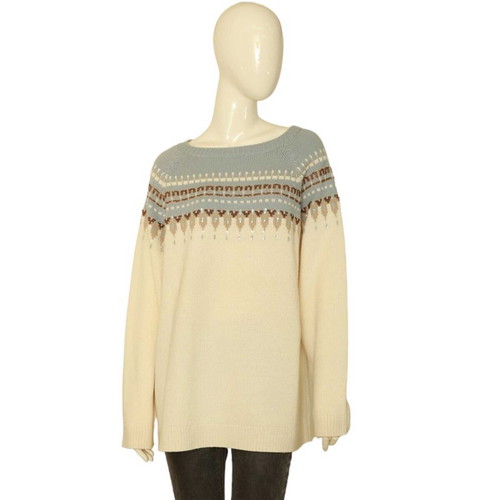 Marina Rinaldi woolen sweater used, size XL, beige