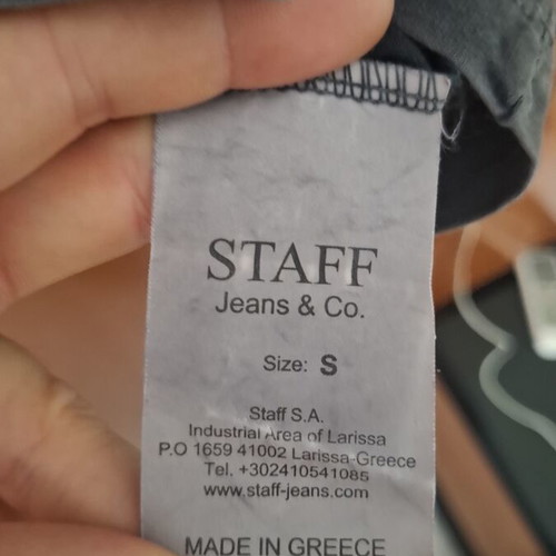 Staff Jeans T-shirt used, size Small, black and white