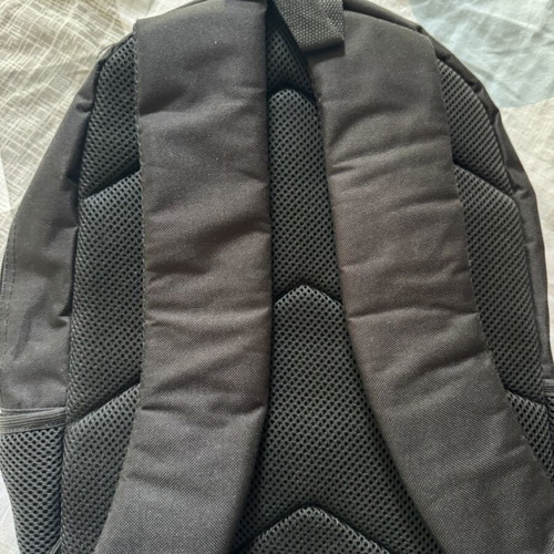 Large backpack used, black, comfortable with padding