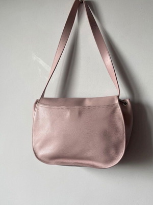 Longchamp leather bag used, pink, 30x21x10 cm