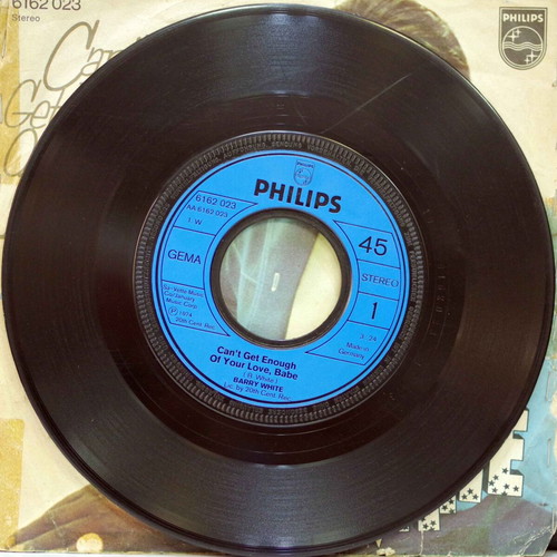 Barry White Can't Get Enough Of Your Love Baby 7'' vinyl used, R&B Soul