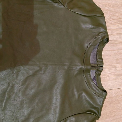 M&S Medium leather blouse like new