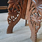 Wooden stool like new with carved decoration