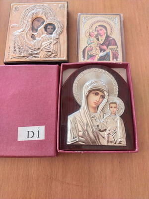Set of 3 Kazanskaya Mother of God icons like new