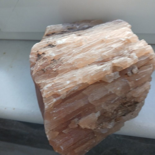 Aragonite mineral new, natural salmon pink crystal specimen
