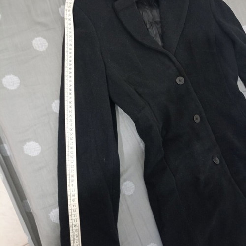 Sisan Club vintage wool maxi coat, black, size S