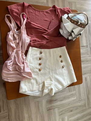Σετ Zara και Pink Woman μεταχειρισμένο, 4 τεμάχια, ροζ και άσπρο