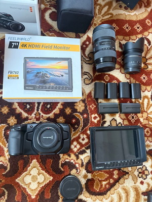 BMPCC4K Camera Rig like new complete package with accessories