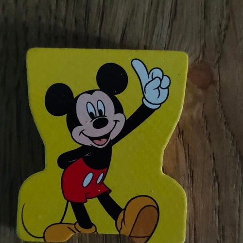 Mickey Mouse Disney Retro wooden collectible chess piece like new