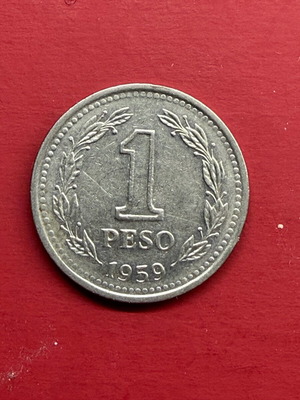 Argentina 1 Peso Coin 1959 used