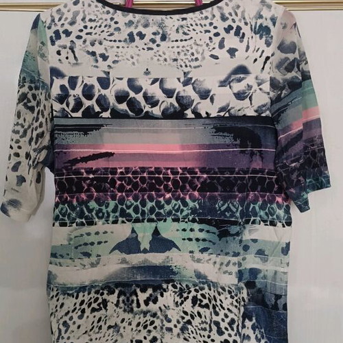 Leonard's blouse like new, size L, lace and rhinestones