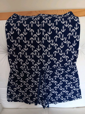 ASOS strapless beach romper like new, blue with white anchors