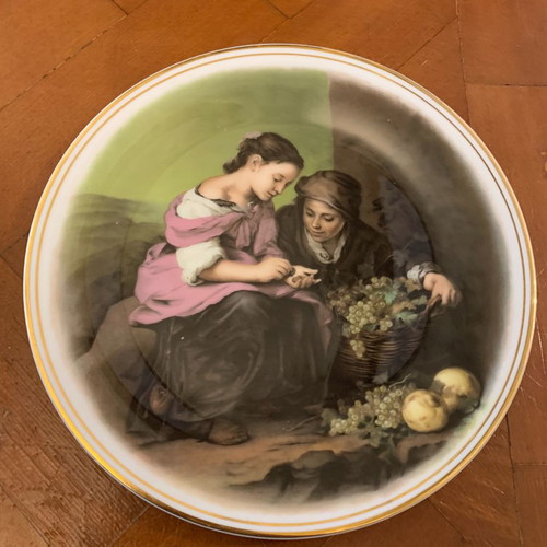 Decorative plate 27 cm Bone China porcelain England with Murillo painting