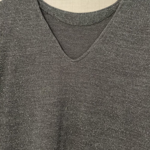 Handmade Lurex Mini Dress with Glitter Grey Silver size S/M like new