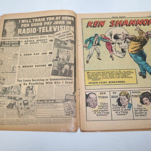Police Comics 123 January 1953 used vintage comic book