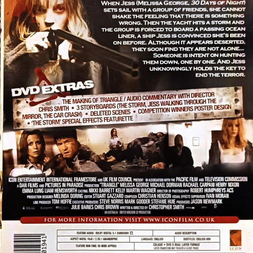 Triangle DVD used horror movie with English subtitles