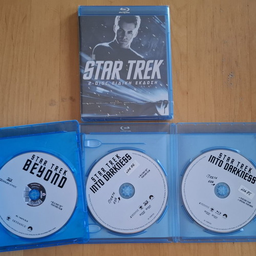 Star Trek The Kelvin Timeline Trilogy Blu-ray set like new with Greek subtitles